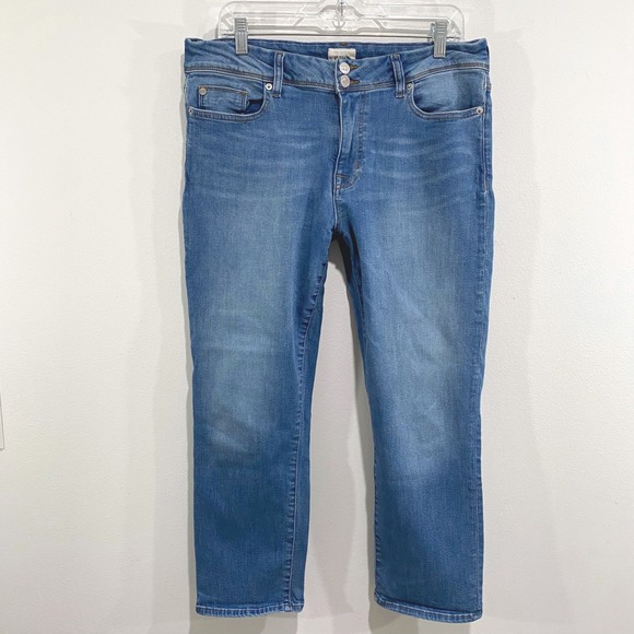 Hudson Ginny Straight Jeans Women's Size 32 Medium Wash Denim Stretch High Rise - Picture 1 of 5